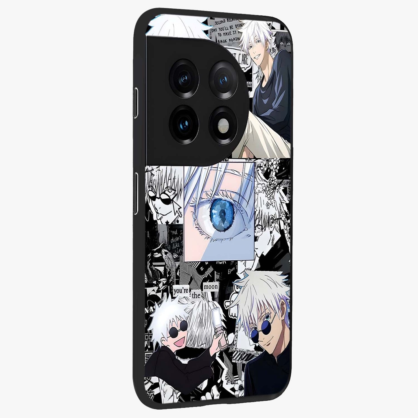 Infinity Sorcerer Chaos Glass Case for 1+11 displayed upright for dramatic fantasy visibility and premium finish.
