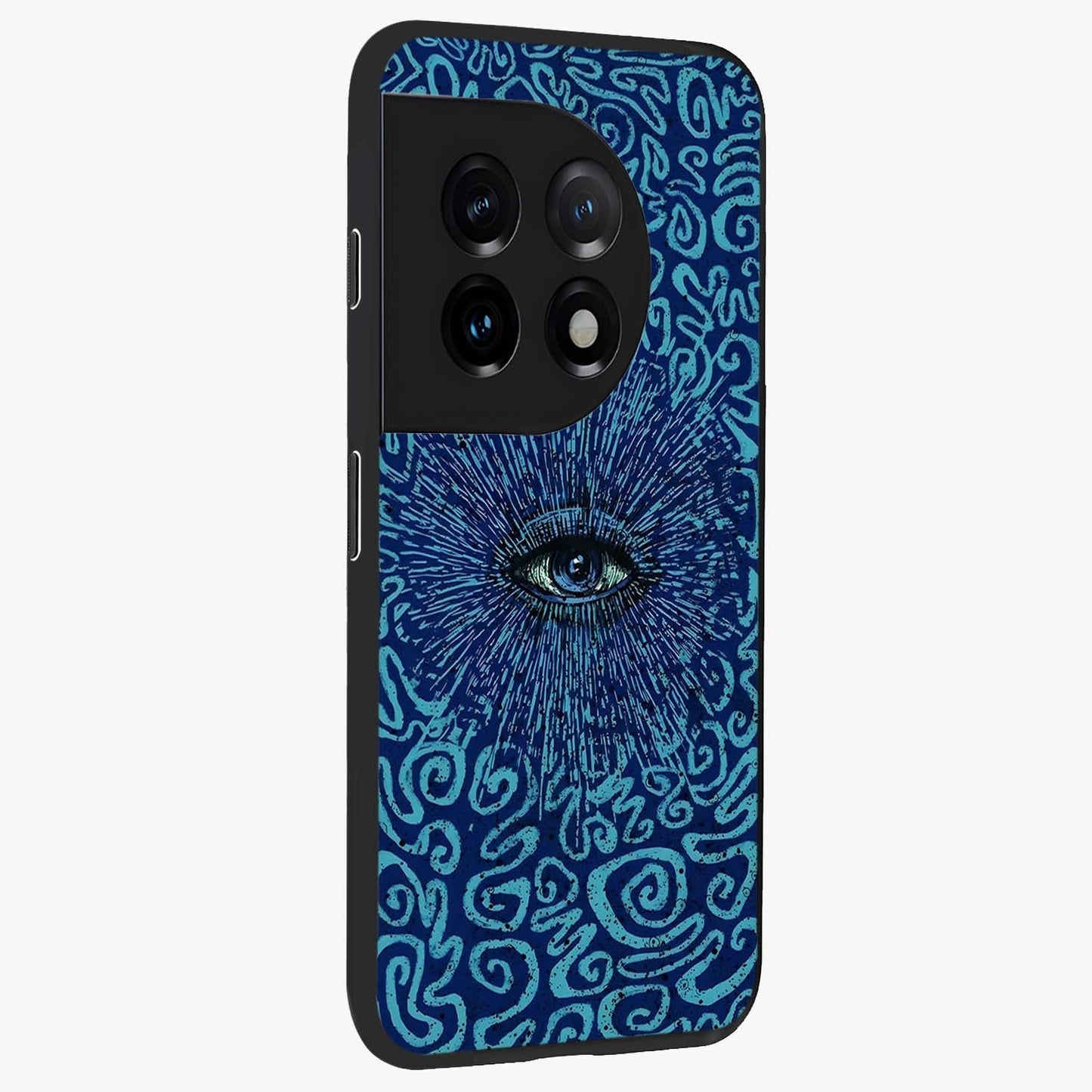 Mystic Inner Eye Glass Case for 1+11 side perspective highlighting bold detailing and smooth edges