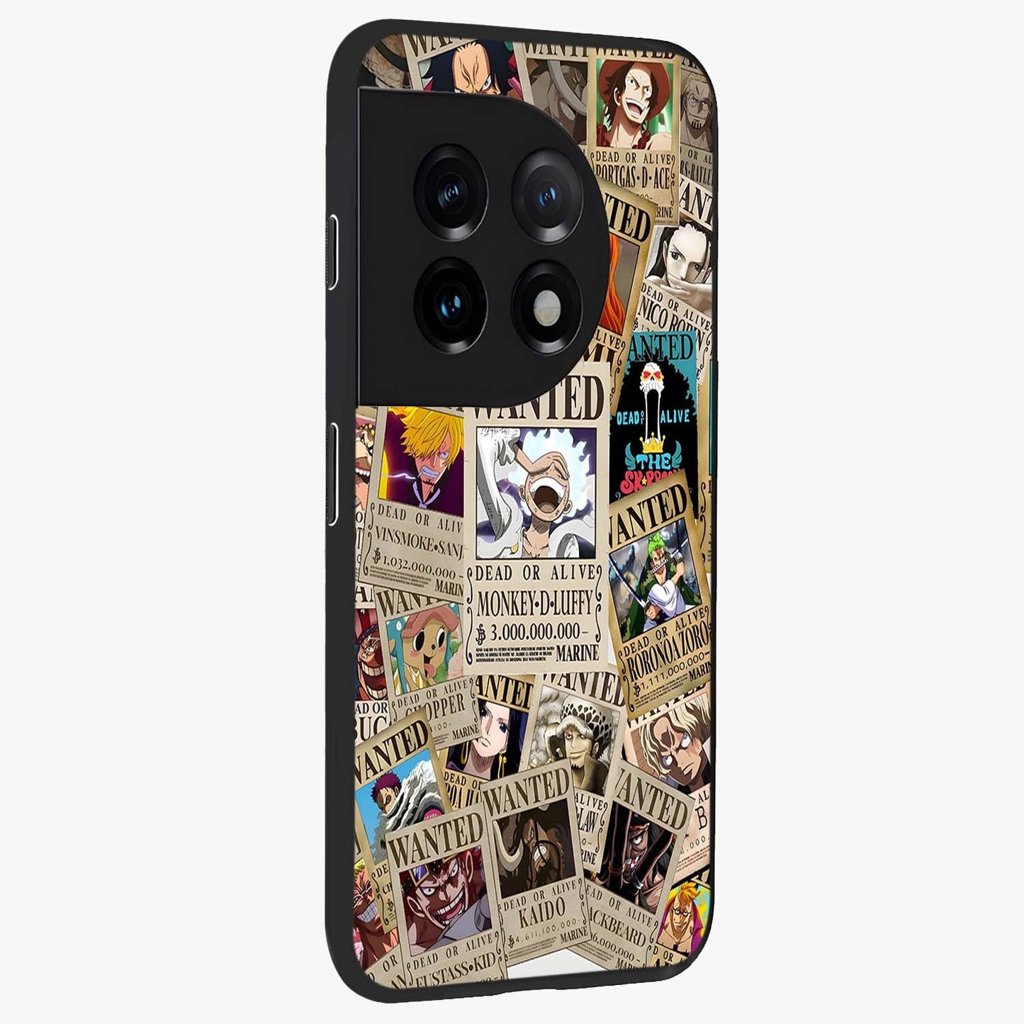 Pirate Wanted Legends Glass Case for 1+11 side perspective highlighting detailed character textures and premium edges