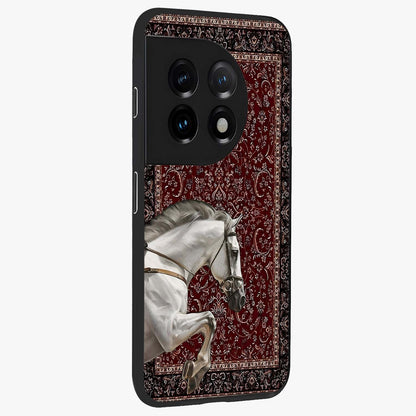 Royal Rider Tapestry Glass Case for 1+11 side perspective highlighting intricate textures and premium edges