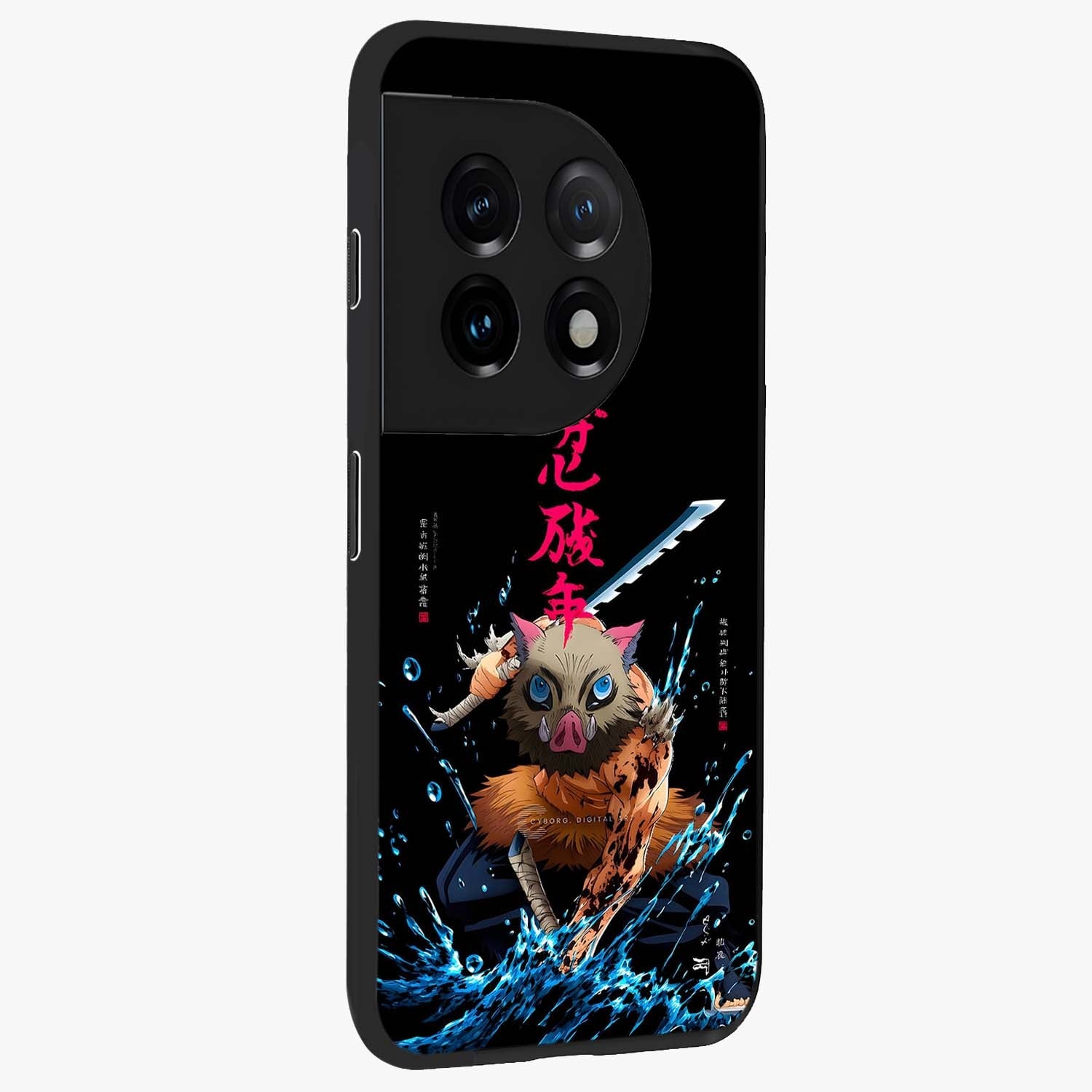 Savage Blade Warrior Glass Case for 1+11 side perspective highlighting bold textures and sleek premium build