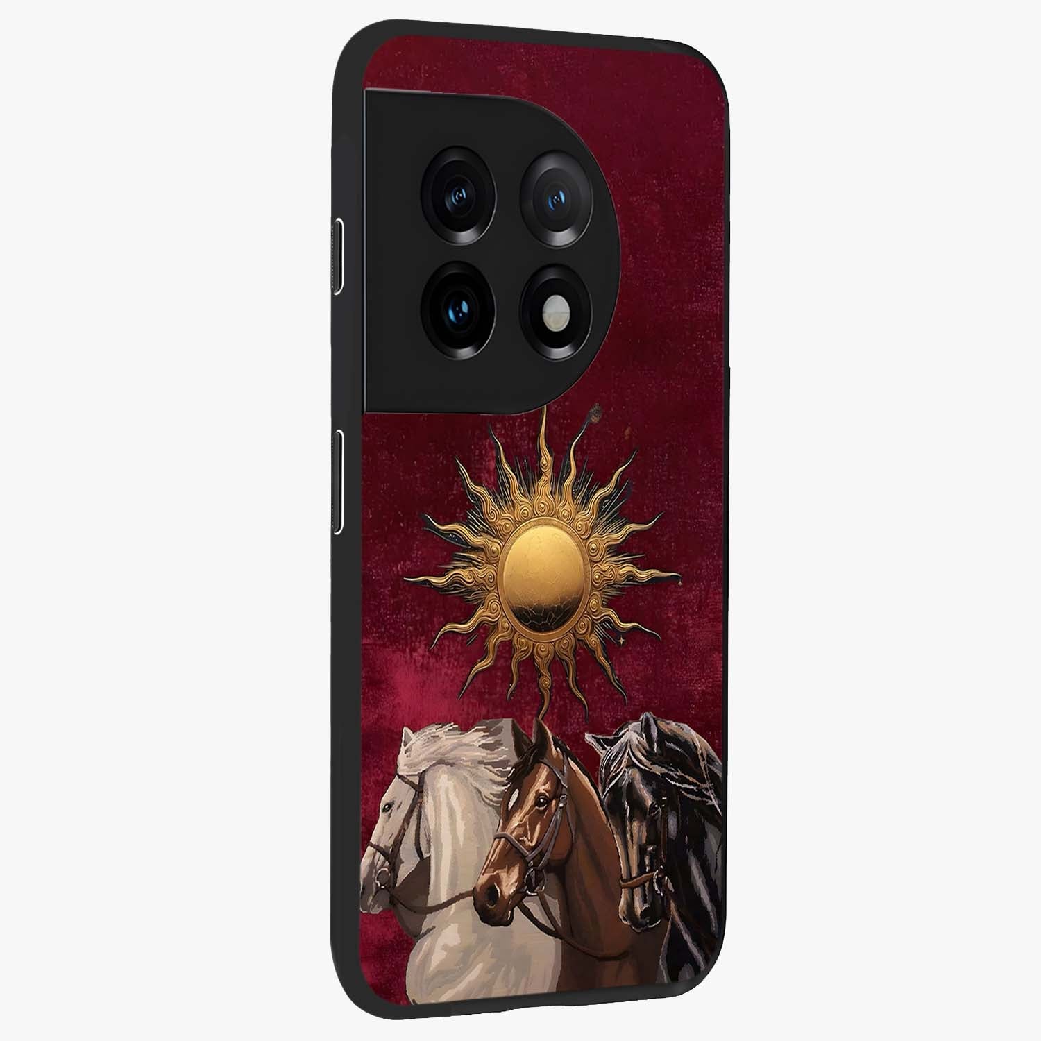 Solar Riders Glass Case for 1+11 side perspective highlighting strong motion textures and sleek build