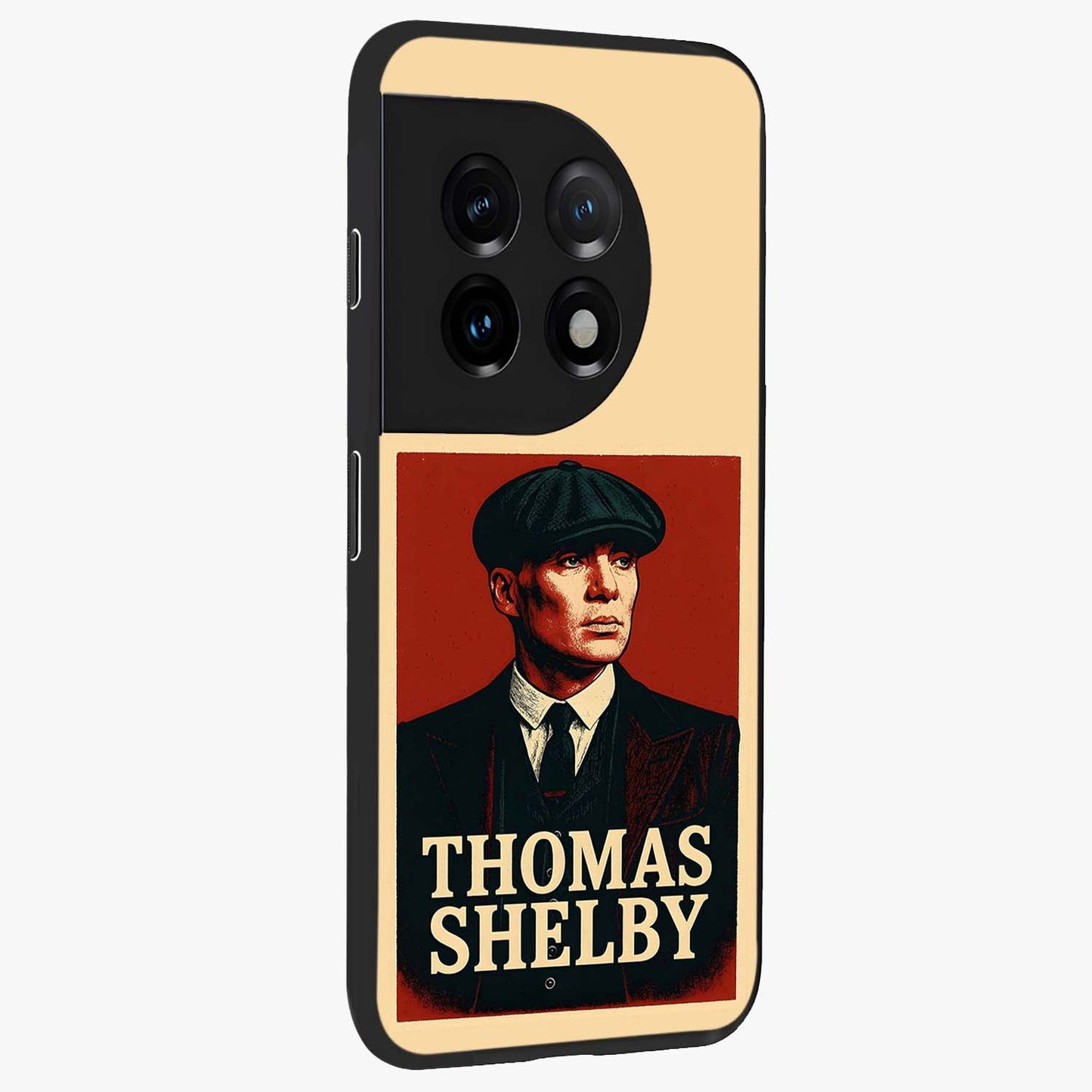 Vintage Mafia Authority Glass Case for 1+11 side perspective highlighting strong graphic textures and premium edges