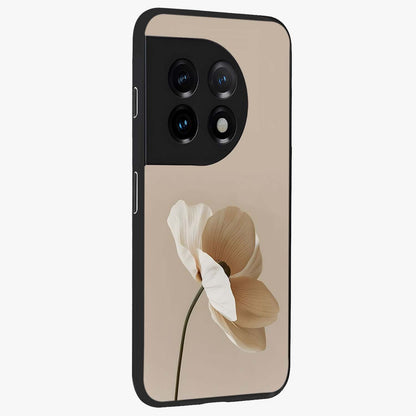 Whispering Petals Glass Case for 1+11 side perspective highlighting delicate petal textures and smooth build