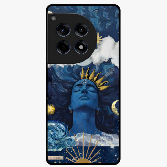 Aesthetic Lord Shiva Glass Case for 1+12R bold front view featuring detailed spiritual Shiva artwork