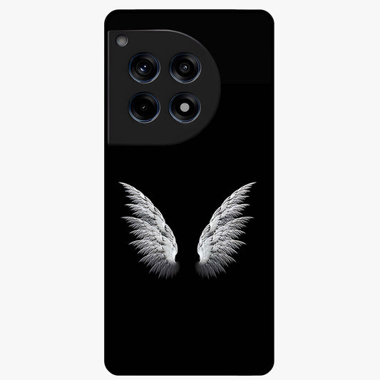 Angel Wing Grace Glass Case for 1+12R elegant front view featuring soft angel wing artwork