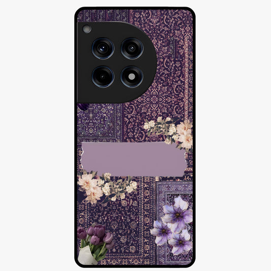 Antique Floral Whisper Glass Case for 1+12R vintage front view featuring soft antique floral artwork