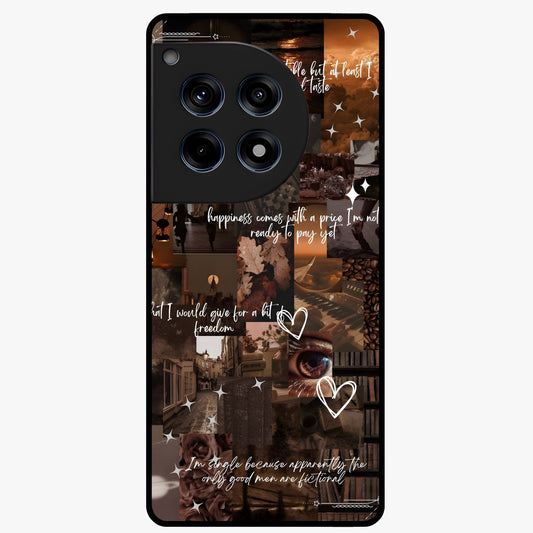 Bittersweet Aesthetic Chaos Glass Case for 1+12R bold front view featuring expressive abstract aesthetic artwork