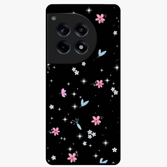 Black Aesthetic Wallpapers Glass Case for 1+12R bold front view featuring dark minimalist aesthetic artwork