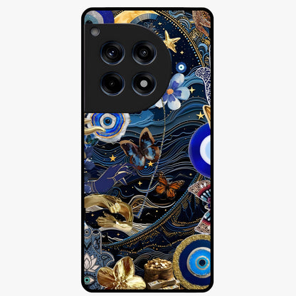 Celestial Blessing Shield Glass Case for 1+12R spiritual front view featuring protective celestial symbol artwork