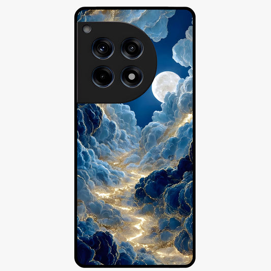 Celestial Cloud Path Glass Case for 1+12R serene front view featuring dreamy cloud pathway artwork