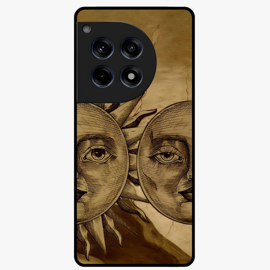 Celestial Relic Glow Glass Case for 1+12R mystical front view featuring ancient relic inspired cosmic artwork