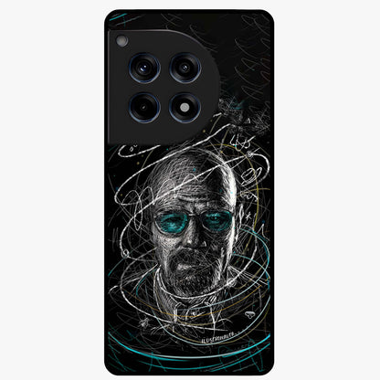 Chaotic Mind Genius Glass Case for 1+12R bold front view featuring expressive abstract typography artwork