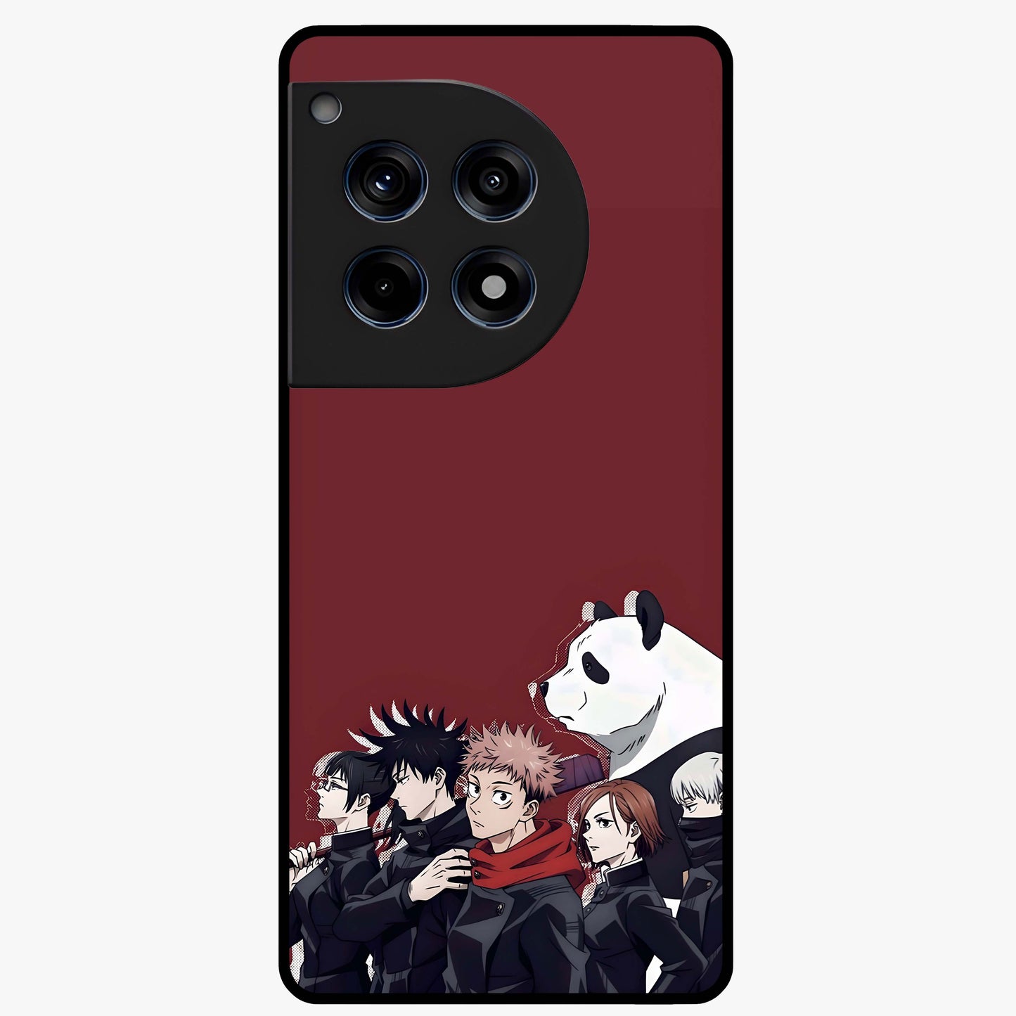 Crimson Crow Judgment Glass Case for 1+12R striking front view featuring bold crow illustration in crimson tones