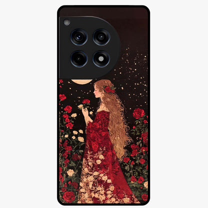 Crimson Dreams Glass Case for 1+12R elegant front view featuring rich red artistic artwork
