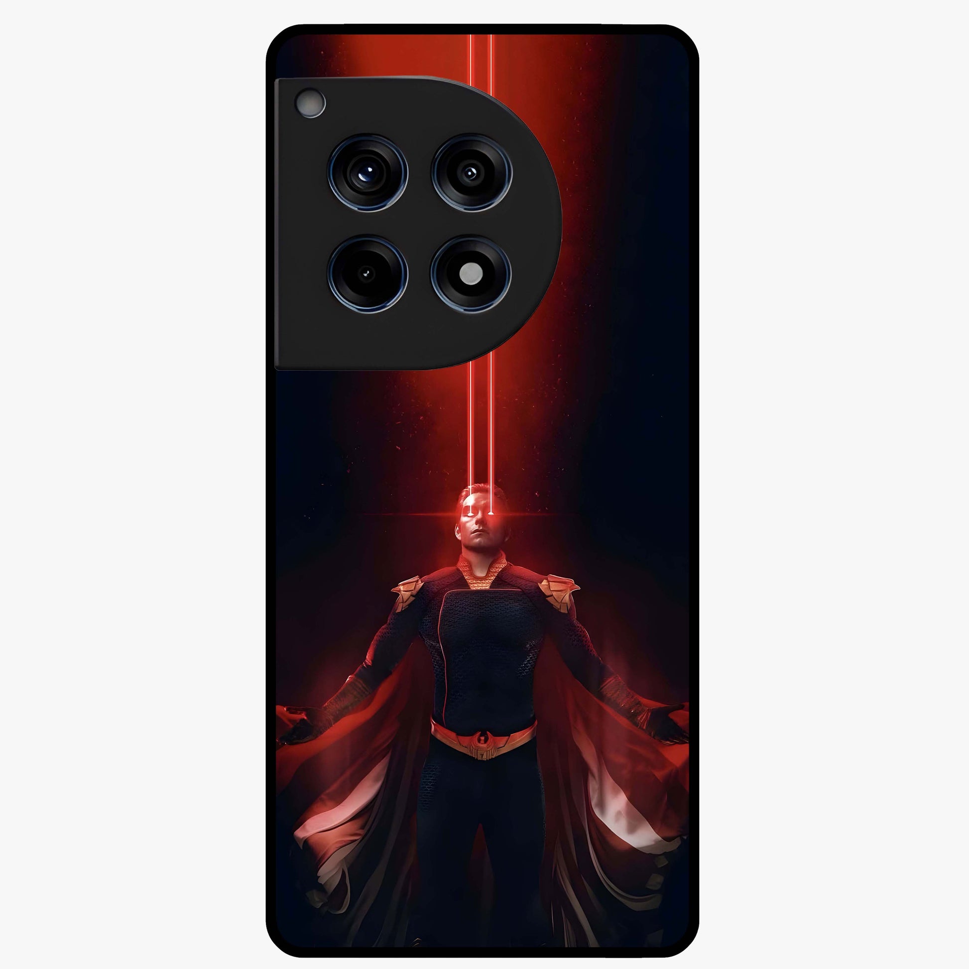 Crimson Vision Ascension Glass Case for 1+12R bold front view featuring visionary crimson themed artwork
