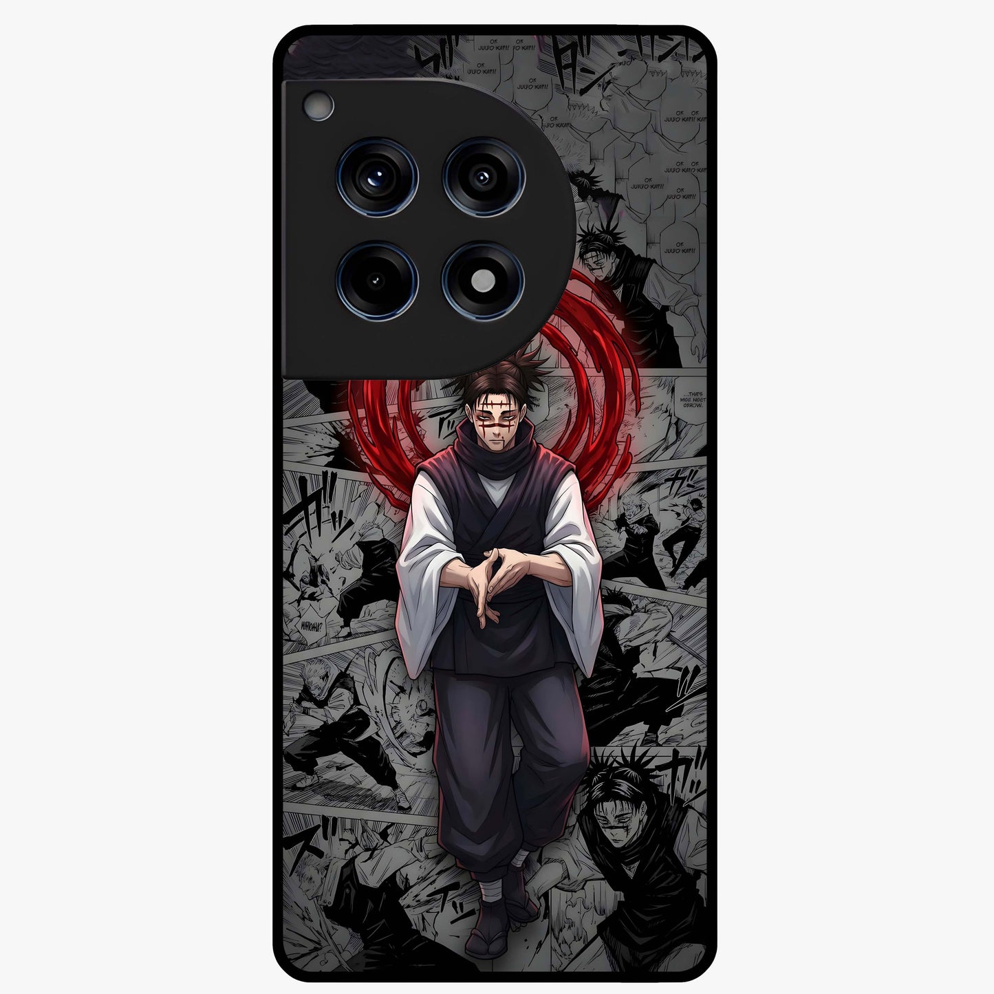 Cursed Ritual Ascension Glass Case for 1+12R dramatic front view featuring dark ritual inspired artwork