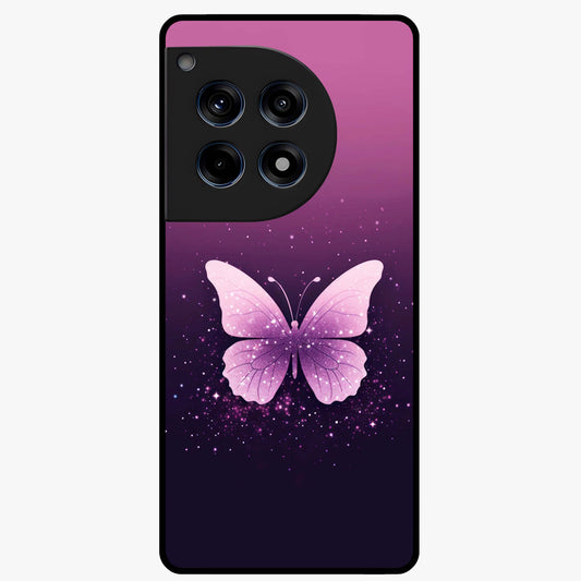 Cute Starry Butterfly Glass Case for 1+12R dreamy front view featuring butterfly artwork with sparkling star accents