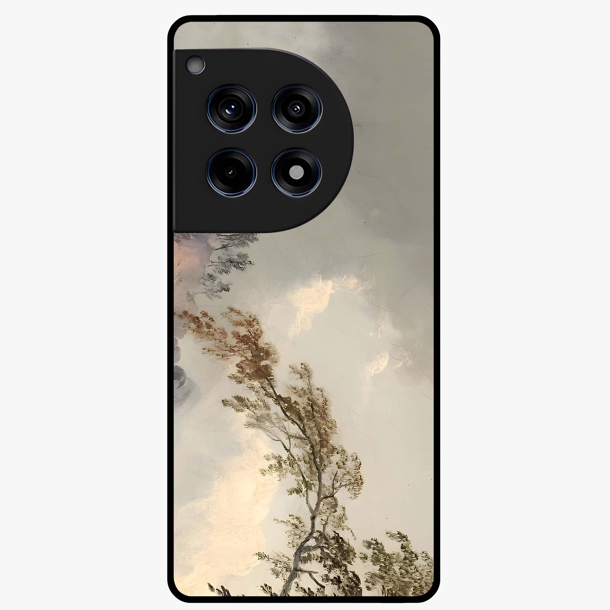 Dreamlike Wind Field Glass Case for 1+12R serene front view featuring flowing meadow artwork with soft wind inspired tones
