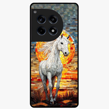 Elected Horse Glass Case for 1+12R bold front view featuring powerful horse illustration artwork