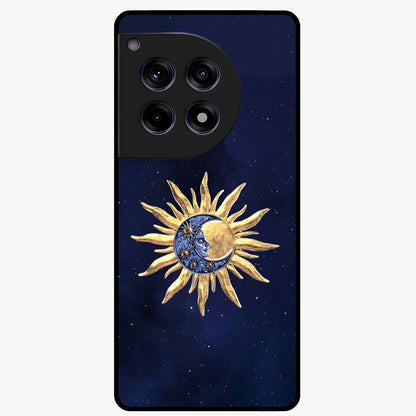 Eternal Cosmic Balance Glass Case for 1+12R artistic front view featuring symmetrical cosmic artwork