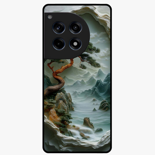 Eternal Nature Spirit Glass Case for 1+12R serene front view featuring earthy nature inspired artwork