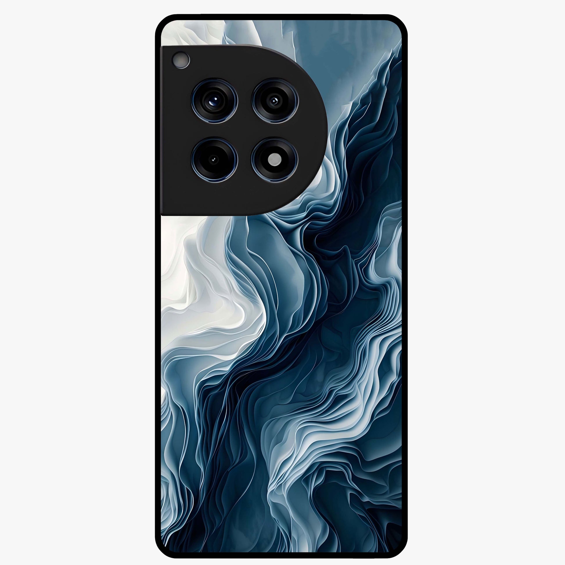 Ethereal Paper Marble Glass Case for 1+12R artistic front view featuring subtle marble inspired artwork