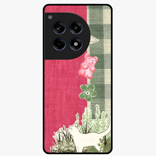 Fabric Patterns Glass Case for 1+12R stylish front view featuring textile inspired pattern artwork
