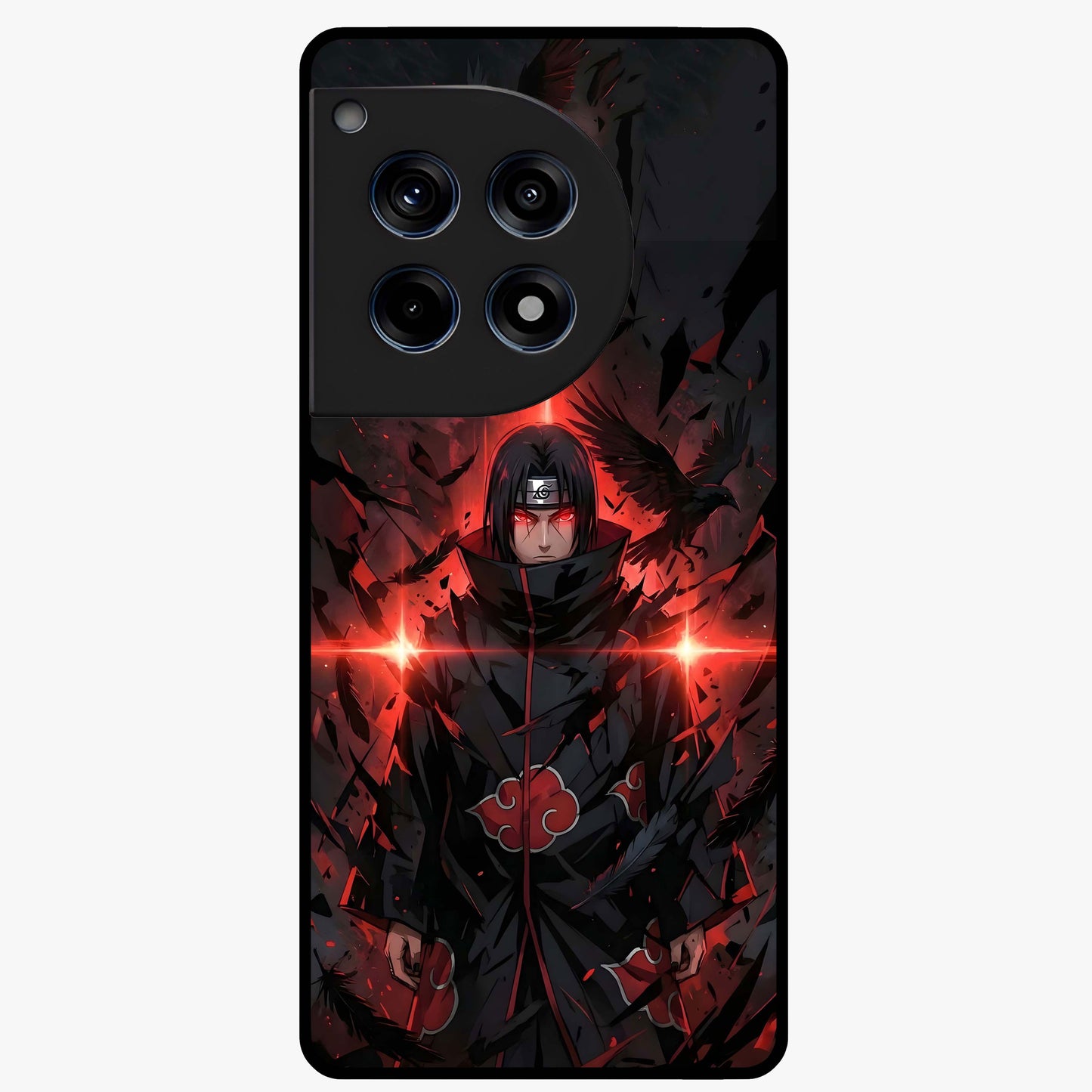 Focused Blade Discipline Glass Case for 1+12R bold front view featuring sharp blade inspired artistic artwork