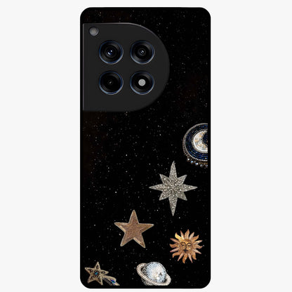 Galactic Charm Glow Glass Case for 1+12R radiant front view featuring glowing cosmic charm artwork