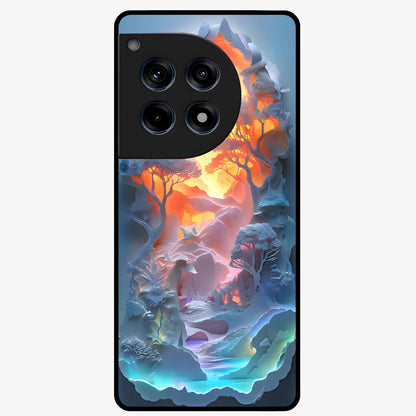 Glow Forest Portal Glass Case for 1+12R mystical front view featuring glowing forest gateway artwork