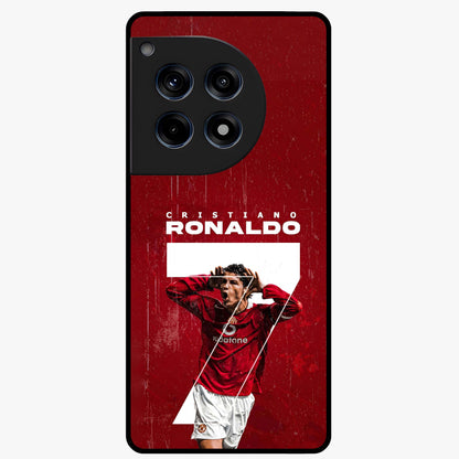 Goal Celebration Legacy Glass Case for 1+12R energetic front view featuring sports inspired celebration artwork