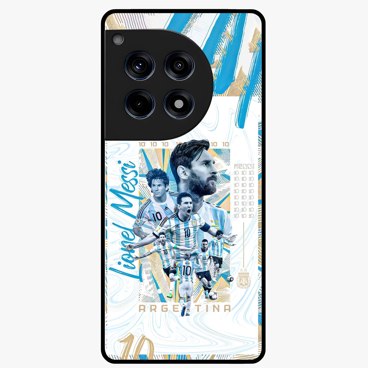 Golden Shadow Commander Glass Case for 1+12R powerful front view featuring dramatic commander themed artwork