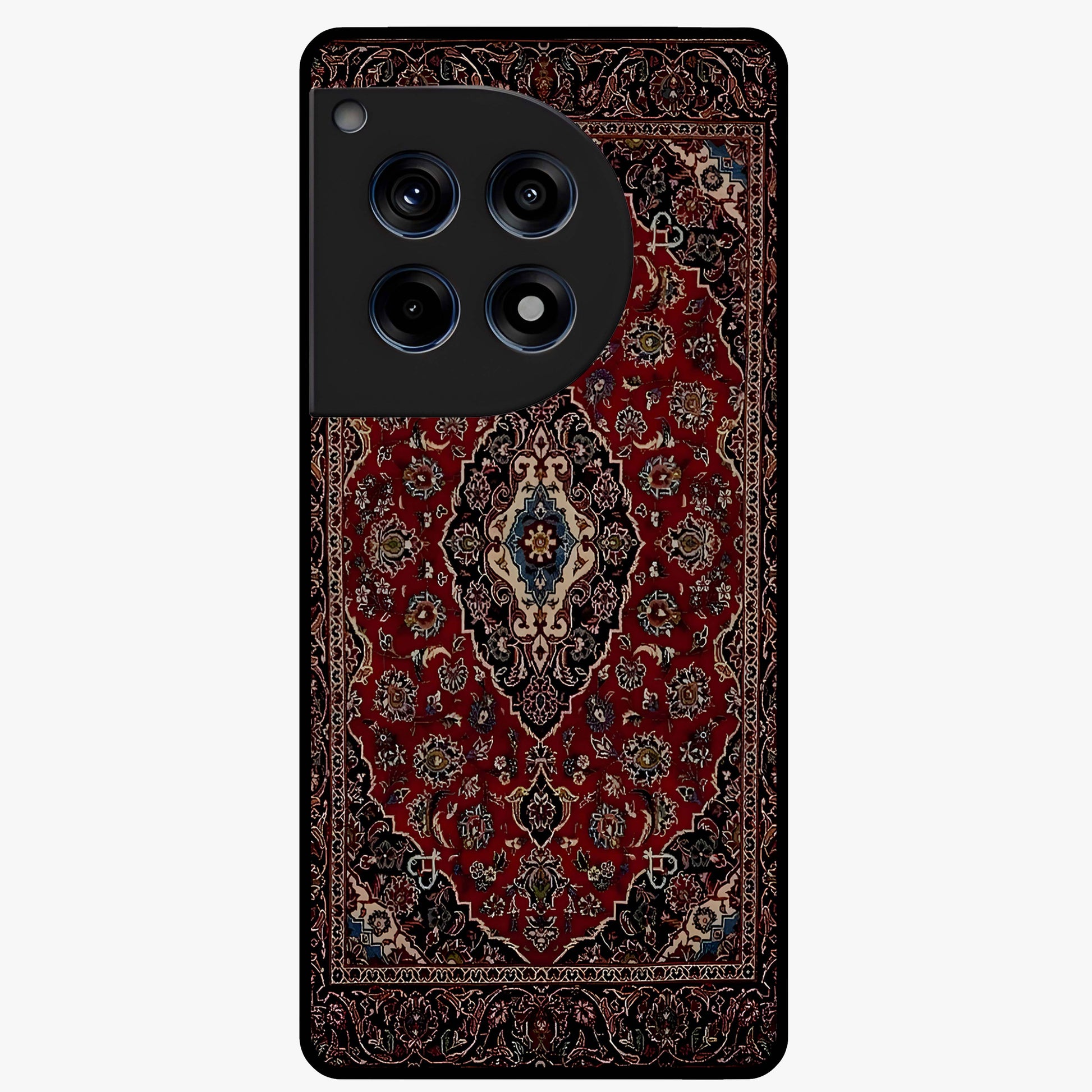 Heritage Carpet Royale Glass Case for 1+12R showing full back design in clean flat view with royal carpet-inspired artwork and glossy glass finish.