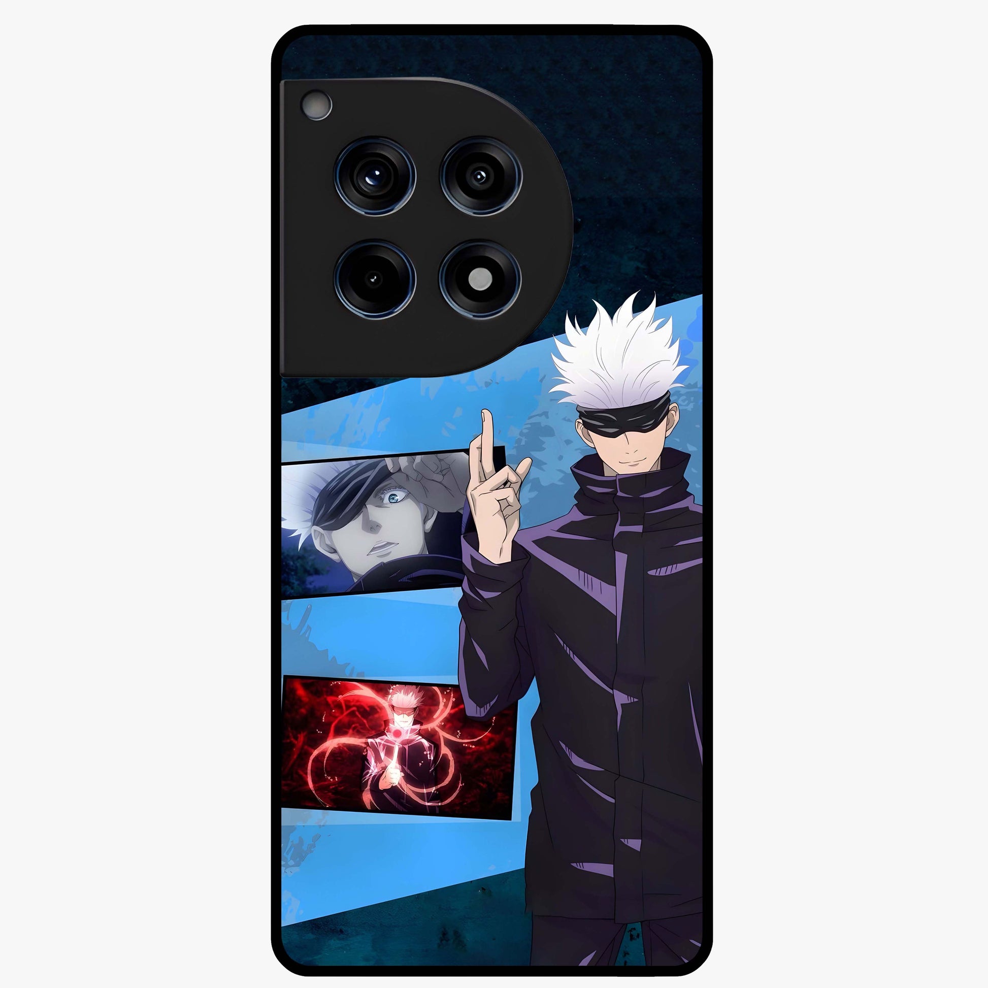 Infinite Curse Sorcerer Glass Case for 1+12R showing full back design in clean flat view with dark sorcerer artwork and glossy glass finish.