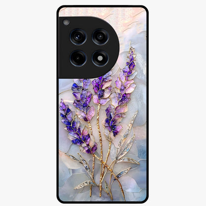 Lavender Dream Glow Glass Case for 1+12R radiant front view featuring glowing lavender inspired artwork