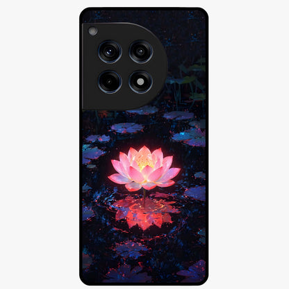 Luminous Lotus Glow Glass Case for 1+12R radiant front view featuring glowing lotus artwork