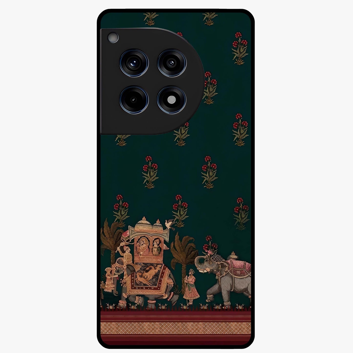 Macmerise Glass Case for 1+12R stylish front view featuring bold modern artistic artwork