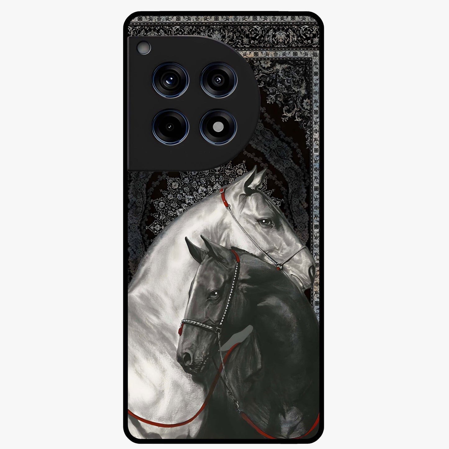 Majestic Ride Legacy Glass Case for 1+12R bold front view featuring dynamic ride inspired artwork