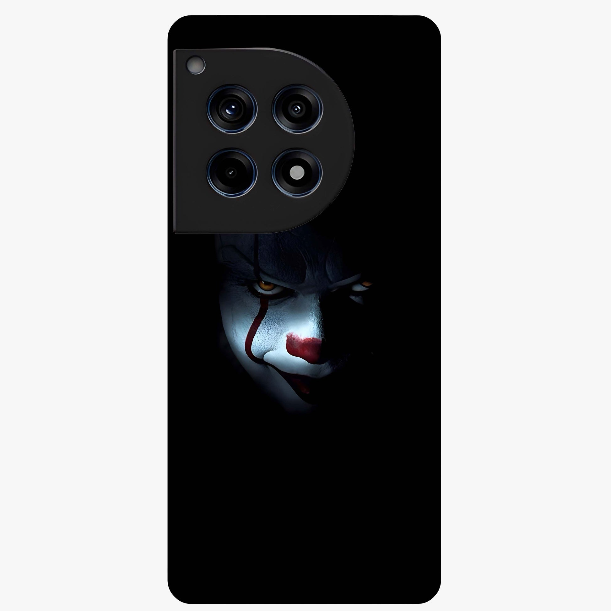 Midnight Madness Smile Glass Case for 1+12R edgy front view featuring bold smile artwork in dark aesthetic tones