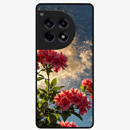 Moonlit Blossom Charm Glass Case for 1+12R elegant front view featuring floral artwork under soft moonlight tones