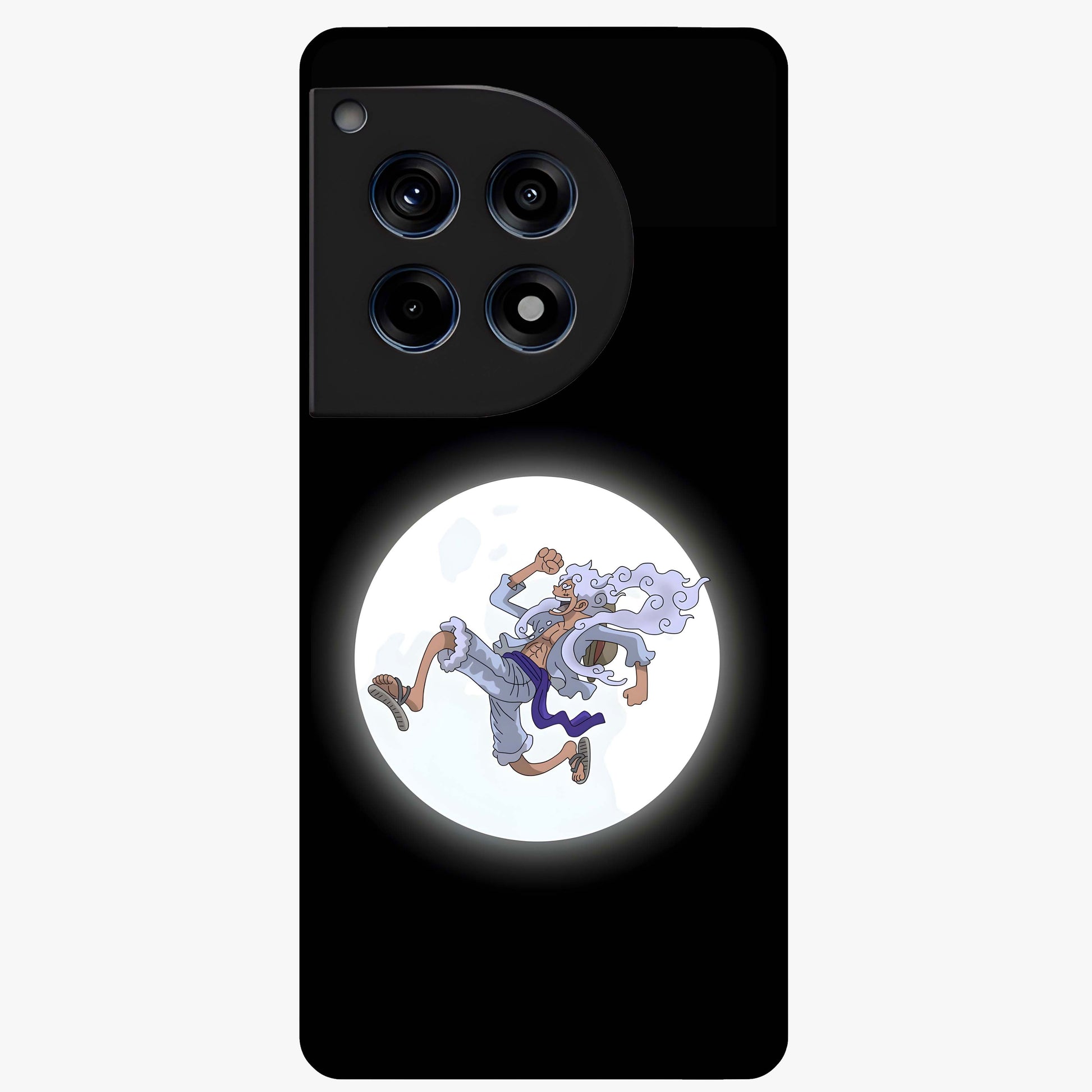 Moonlit Freedom Dance Glass Case for 1+12R artistic front view featuring expressive silhouette artwork under moonlight