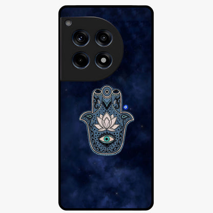 Mystic Calm Shield Glass Case for 1+12R serene front view featuring symbolic shield artwork in calming tones