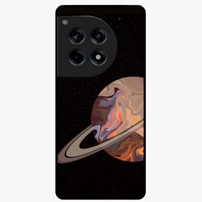 Mystic Saturn Aesthetic Glass Case for 1+12R celestial front view featuring Saturn inspired cosmic artwork