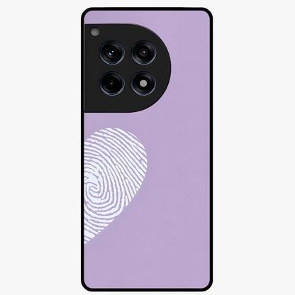 Our Hearts Match Glass Case for 1+12R sweet front view featuring couple themed heart artwork