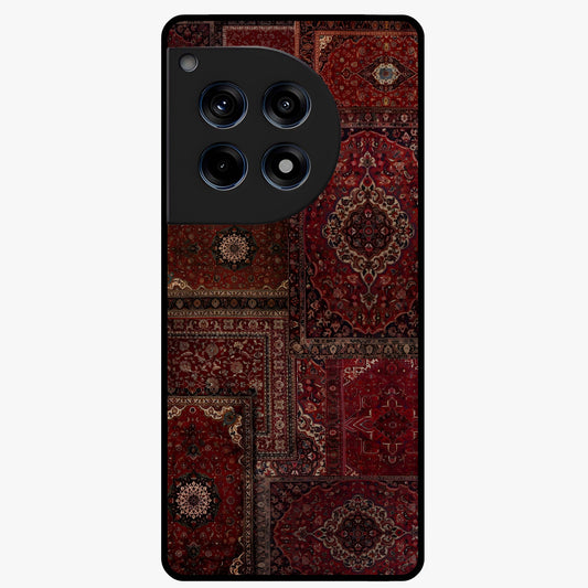 Persian Velvet Tale Glass Case for 1+12R luxurious front view featuring velvet inspired Persian pattern artwork