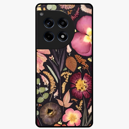 Petal Dream Tapestry Glass Case for 1+12R elegant front view featuring intricate floral tapestry artwork