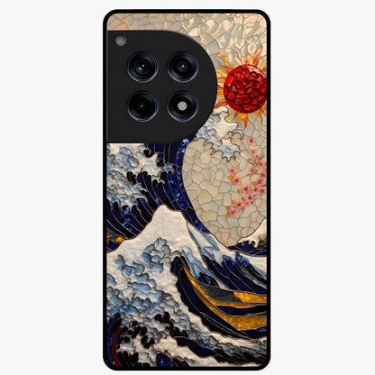 Rising Wave Glory Glass Case for 1+12R dynamic front view featuring powerful wave inspired artwork