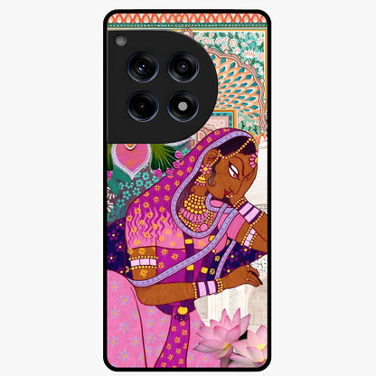 Royal Lotus Muse Glass Case for 1+12R graceful front view featuring lotus artwork with regal detailing