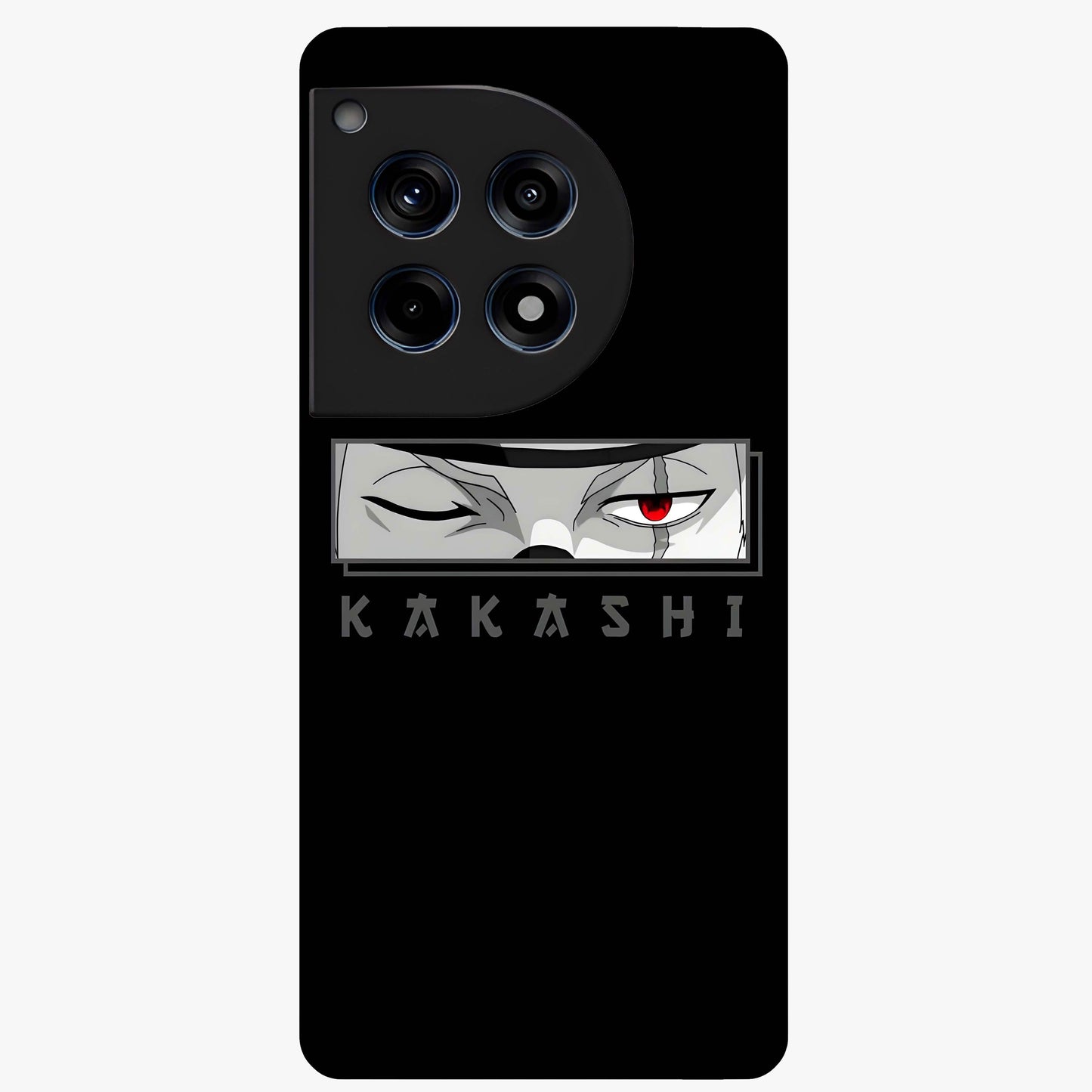 Scarlet Ninja Gaze Glass Case for 1+12R striking front view featuring ninja inspired artwork in crimson tones